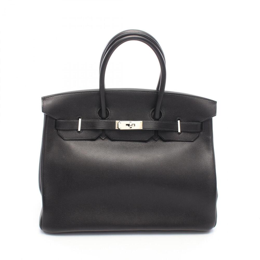 Hermes Birkin 35 Handbag, Calfskin (Evercalf) Leather, Women's, Black